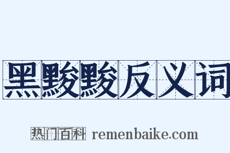 黑黢黢反义词是什么意思的图片